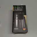 Professional 500ml Glass Oil Sprayer - 3-in-1 Kitchen Tool: Fine Mist, Stream & Pour | Leak-Proof Design for Air Fryer, BBQ & Cooking | BPA-Free (Gray)