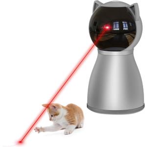 YVE LIFE Laser Cat Toys for Indoor Cats,The 4th Generation Real Random Trajectory Motion Activated Rechargeable Automatic Cat Laser Toy,Interactive Cat Toys for Bored Indoor Cats/Kittens (Gray)