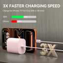 Phone 17 16 15 Charger Fast Charging, 10 FT Long USB C Charger Cord with 20W Type C Fast Phone Charging Block forPhone 17/17 Pro/17 Pro max/Air/Phone 16 15 Pro Max Plus, iPad, Android,Pink