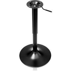 Height Adjustable Bar Table Base with Gas Lift and 360 Swivel, 27.5" to 35.4", 15" Round Cast Iron Pedestal Base Only for Pub Bistro Cafe Cocktail Kitchen Counter Home Bar Tables, 500 Lbs Capacity