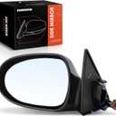 A-Premium Driver Side Power Door Mirror - Compatible with Nissan Sentra 1995-1999, 200SX 1995-1998 - Non-Heated, Non-Folding, Black Outside Rear View Mirror - Replace# 963024B000