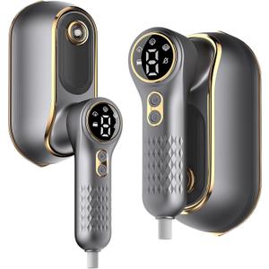 Portable Travel Steamer, 1200W Handheld Fabric Steamer for Clothes, 4 Modes with LCD Display, Powerful Wrinkle Remover for Home & Travel, 150ml Water Tank, 10S Fast Heat-Up, 180 Swivel Handle, Grey