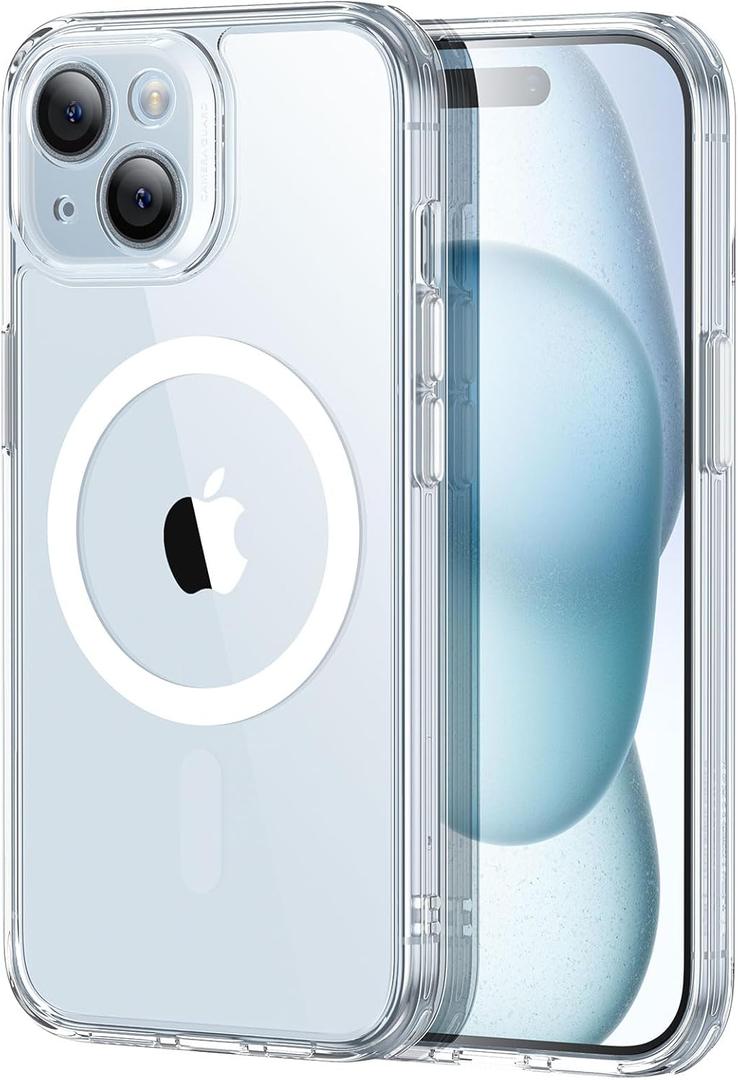 ESR for iPhone 15 Case, Translucent Matte Case, Compatible with MagSafe, Military-Grade Protection, Classic Series, Clear
