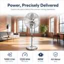 16 Inch Pedestal Fan, 1450 CFM Copper Motor Standing Fan, 3-Speed, Medium