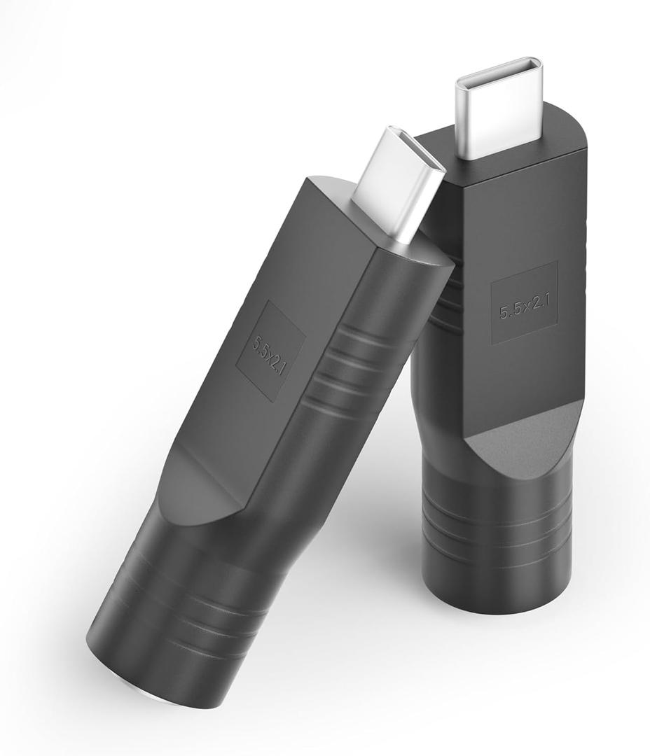 2 PCS Starlink Mini Cable Adapter DC to USB Type C Converter for Starlink Mini Accessories Input 20V Type C Male to DC 5.5 x 2.1mm Female Power Adapter Work with 100W PD Source Black