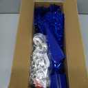 3 Ft Lighted Mini Artificial Blue Christmas Tree with Timer 8 Mode 100 Warm White & Colorful Light 18 DIY Ball Ornaments 3D Star Battery Operated Small Xmas Tree Table Holiday Party Hanukkah Decor