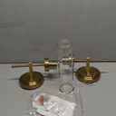 Gold Bathroom Wall Sconces Set of 2, Modern Wall Sconces Set of Two Hardwired, Bathroom Vanity Light Fixtures with Clear Glass, Gold Wall Mounted Lights for Living Room Corridor Mirror Bedroom Stairs