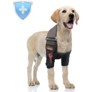 Lispoo Dog Elbow Brace & Protector for Dogs - Front Leg Support Sleeve for Arthritis, Injury Recovery, Pressure Sores Relief - Adjustable Canine Shoulder Stabilizer (Both Legs XS)