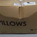 puredown Natural Goose Down Feather Pillows for Sleeping Oval Gusseted Down Feather Pillow 100% Cotton Pillow Cover with Leaf Quilting Queen Set of 2