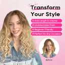 REECHO Curly Hair Extensions, 4PCS 16 inch Clip in Hair Extensions Lace Weft Short Curly Extension Clip Ins Invisible Natural Hairpieces for Women, Dark Brown to Light Brown