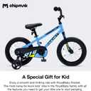 Royalbaby Rocket Kids Bike Toddlers 12Inch Wheel Bicycle Beginners Boys Girls Ages 3-4 Years with Training Wheel, Light Blue