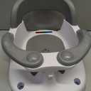 Baby Bath seat for Babies 6 Months & up, 360 Stable Toddler Bath Chair with one-Touch Button, Back Hollow Design, Water Temperature Card & 4 Suction Cups for Safety (Dark Gray)