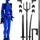 (Assembly Completed) T13 Action Figure Set, 3D Printed Toys Robo 13 Action Figure,Dummy 13 Titan 13 Action Figure (Blue)