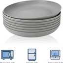Kitchen Flat Plates, Set of 11, Two Colors, 9.5" Grey