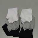 ACCFOD Womens Ankle Socks Athletic Running Low Cut Socks With Tab for Women White/ Black/ Gray 6-9