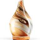 Porseme 280ml Glass Essential Oil Diffuser Aromatherapy Ultrasonic Cool Mist Humidifier 7 Running Hours Waterless Auto-Off Air Diffusers for Sleeping, Yoga, Office Working, Spa and Rest (Deep Desert)