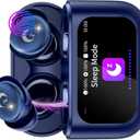VEKJ Sleep Earbuds Bluetooth 5.4 in Ear Light-Weight Headphones, 48H Smart Touch Screen Ear Buds, Mini Sleep Headphones Small Design for Side Sleepers, Clear Calls Earphones, 5 EQ Modes, IPX7, Blue