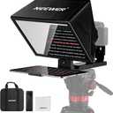 NEEWER Basics X12B Aluminum Alloy Liftable Teleprompter 12" for iPad Tablet Phone DSLR Camera, No Assembly, Remote & App Control, Compatible with iOS Android, Pro for Online Teaching Live Streaming