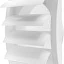 White Exhaust Hood Vent 6'' Inch with Built-in Pest Guard Screen and Flange, White, Air Vent Cover, HVAC Exhaust Vent Duct Cover, Exhaust Cap