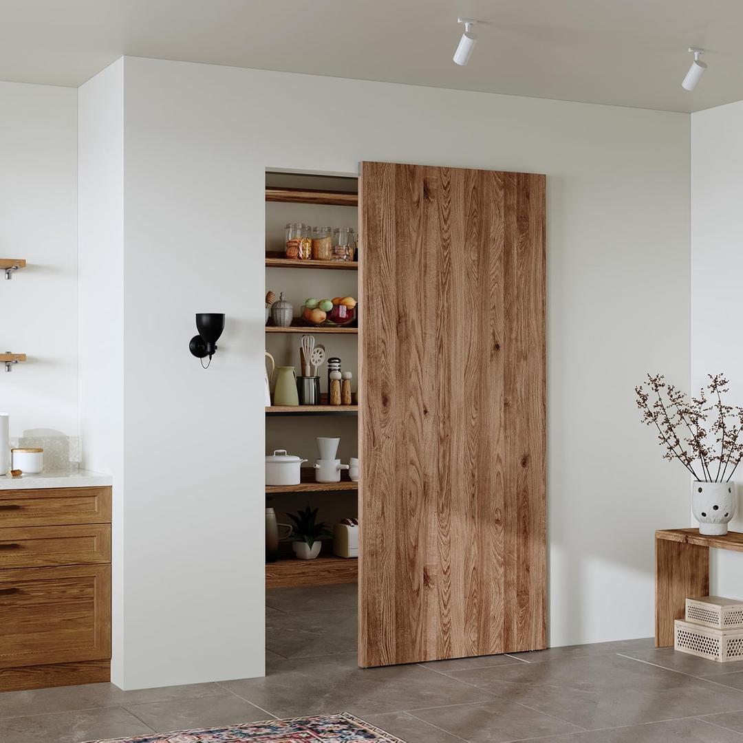 36" Concealed Sliding Barn Door Hardware Kit with Soft Close Mechanism for 28"-32" Passage Opening, Hidden Sliding Door Hardware, Floating Wall Mounted (NO Door