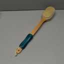OWIIZI Back Scrubber for Shower with Soft and Stiff Boar Bristles Dual-Sided Wooden Long Handle Antiskid Body Bath Brush for Back Use Wet or Dry,Deep Cleanse Large Surface Back Scrub Brush