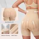 OEAK Shapewear Tummy Control for Women Thigh Slimmer High Waisted Body Shaper Shorts Butt Lifting Shapewear for Under Dresses (Nude, M)