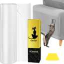 Cat Couch Protector 15.7" x 118" Thickened Anti Cat Scratch Furniture Protector 100% Transparent Free Cutting Couch Protector for Door Wall