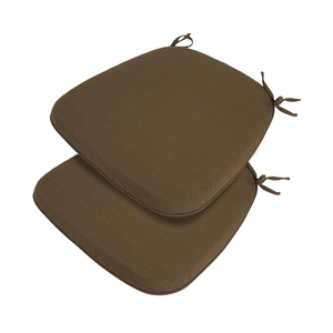 Outdoor Chair Cushions Set of 2,Patio Seat Cushion 17"x16"x2",U-Shaped Dining Chair Cushion 17 by 16 Inch,Water Resistant,Fade-Resistant Chair Pads for Kitchen Garden Furniture(Coffee Brown)
