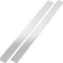 2 Pcs Stainless Steel Trim Strips 304 Brushed Stainless Steel Metal Finishing Sheet Metal Gap Strip Filler Trim for Kitchen Tools (3 x 30 Inch, Silver)