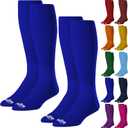 Rawlings | 2 Pair | Athletic Socks | Baseball/Softball | Multiple Sizes/Colors 'Medium, Royal'
