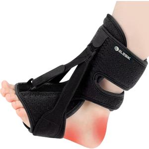 ELESIK Plantar Fasciitis Night Splint and Brace, Upgraded Planters Facetious Relief, Foot Drop and Achilles Tendonitis Relief Brace. Night Splint for Plantar Fasciitis Women & Men, Black