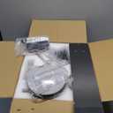 Conciseer Modern 42 Inch Ceiling Fans with Lights and Remote, Bedroom Living Room Office, Flush Mount, 18W 3CCT Dimmable, Dual Color 3 Blades 6 Speed Reversible Quiet DC Motor, Black/Wood Grain