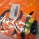 3 PCS Glow in the Dark Pumpkin Costume for Women - Halloween Outfit with Headband, Candy Bag, Wrinkle-Resistant Poncho (One Size)