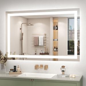 44x 30 LED Mirror for Bathroom, Lighted Vanity Mirror with Lights, Dimmable, Anti-Fog, ETL Listed (Front Lit + Backlit)