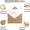 Winoo Design Gold Beyond Grateful Thank You Cards with Envelopes - 36 PK - Thank You Notes with Gold Foil Letterpress 4x6 Inches Blank Note Cards for Business Graduation Wedding Baby Shower
