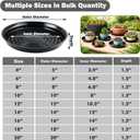 10 Packs 20 Inches Extra-Large Black Plant Saucers for Indoor Outdoor Use Heavy Duty Plastic Plant Trays for Planter Bulk Flower Pot Drip Trays to Catch Water, 4 to 20 Inch