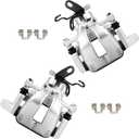 cciyu Rear Left & Right Brake Calipers Assembly w/Bracket 19B2976 19B2977 For Audi For A3/For A3 Quattro,For Volkswagen For Golf/For GTI/For Jetta/For Rabbit