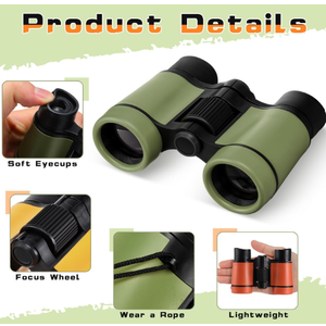 Foilswirl 12 Pack Kid Binoculars Shockproof Mini Compact Binoculars Toys for Girls Boys Small Folding Telescope for Bird Watching Educational Learning Camping Birthday Gifts