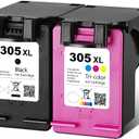 Compatible for HP 305 305XL Ink Cartridges for HP 305 Deskjet 2710 2720 DeskJet Plus 4110 4120 4130 Envy 6010 6020 Envy Pro 6420 6430 Printer 1 Black 1 Tri-Color