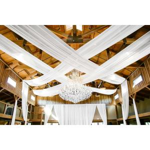 6 Panels White Ceiling Drapes for Wedding 5ftx30ft Ceiling Drapes Wedding Arch Draping Fabric Cheesecloth Sheer Curtain Romantic Ceiling Decorations for Wedding Party Banquet Ceremony Stage