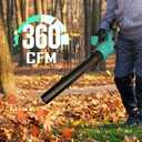 Leaf Blower Cordless- Battery Operated Leaf Blower, Lightweight and Portable Compact Leaf Blower with 2 X 4.0 Batteries & Charger for Lawn Care