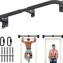 SELEWARE Heavy Duty Wall Mount Pull Up Bar, Joist Mount Chin Up Bar for Doorway, Sturdy Steel Construction, w/Resistance Band Hooks, Fits 32"/36" Wall Studs for Home Gym Strength Training