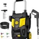 Electric Pressure Washer - 4500 PSI 2.8 GPM Electric Power Washer with 35FT Power Cord, 4 Different Nozzles, Soap Cannon for Car, Garden, Yard, House, Yellow