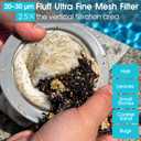 Heavy Duty Handheld Pool Vacuum - 18.9GPM Powerful Suction, 25m Ultra Fine Mesh Filter for Smaller Debris, 14'' Wide Vacuum Head, 60mins Running Time