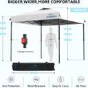 10X10 Pop Up Canopy Tent with 3 Sidewalls,Easy Up Canopy,Commercial Instant Shelter,Heavy Duty One Person Set Up Event Tent,White