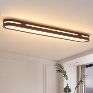 Qcyuui Wood Flush Mount Ceiling Light, 40 Inch LED Ceiling Light, 5CCT