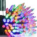 Flacchi Multicolor Christmas Lights 100 LED 33 ft Battery Operated String Lights Waterproof 8 Modes & Auto Timer Mini Lights for Party, Xmas Decorations, Outdoor & Indoor Decor