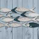 SAILINGSTORY Wooden Fish Wall Decor Coastal Beach Decoration for Home Lake House Decor Extra Large