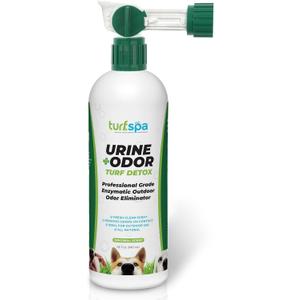 Urine & Odor Turf Detox: 32 oz Professional Enzyme Cleaner & Odor Eliminator for Artificial Grass, Turf, Concrete, Patio & Kennels, Pet Urine Enzymatic Cleaner for Dogs & Cats