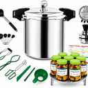 24QT Pressure Canner, 11-Piece Kit, Gas & Induction, 5/10/15 PSI Regulator